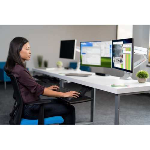 Kensington SmartFit Mounting Arm for Monitor - Silver Gray - Height Adjustable - 1 Displays Supported - 32 Screen Support - 898 kg K55470WW