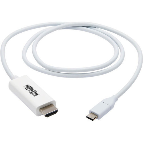 Tripp Lite U444-003-H4K6WE USB-C to HDMI Adapter MM White 3 ft - 3 ft HDMIThunderbolt 3 AV Cable for Smartphone Projector  U444-003-H4K6WE