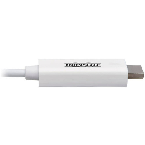 Tripp Lite U444-003-H4K6WE USB-C to HDMI Adapter MM White 3 ft - 3 ft HDMIThunderbolt 3 AV Cable for Smartphone Projector  U444-003-H4K6WE