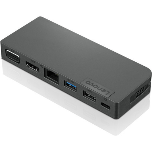Lenovo Powered USB-C Travel Hub - for Notebook - USB Type C - 3 x USB Ports - 1 x USB 20 - USB Type-C - Network RJ-45 - HDMI - VGA 4X90S92381