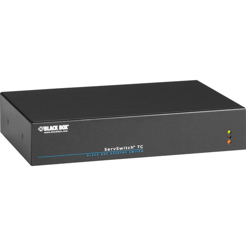 Black Box TC Series KM Desktop Switch - 4-Port, (2) HID - 4 Computer(s) - 4 x Network (RJ-45) - 7 x USB - TAA Compliant (Fleet Network)