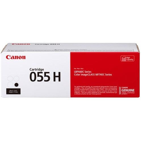 Canon 055 Original High Yield Laser Toner Cartridge - Black - 1 Pack - 7600 Pages (Fleet Network)