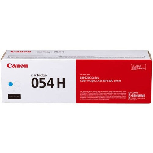 Canon 054H Original High Yield Laser Toner Cartridge - Cyan - 1 Pack - 2300 Pages 3027C001
