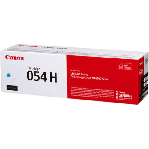 Canon 054H Original High Yield Laser Toner Cartridge - Cyan - 1 Pack - 2300 Pages 3027C001