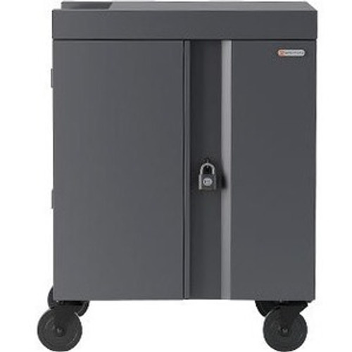 Bretford Pre-wired CUBE Cart - 2 Shelf - 5" (127 mm) Caster Size - Steel - 30" Width x 26.5" Depth x 37.5" Height - Concrete - For 36 (Fleet Network)