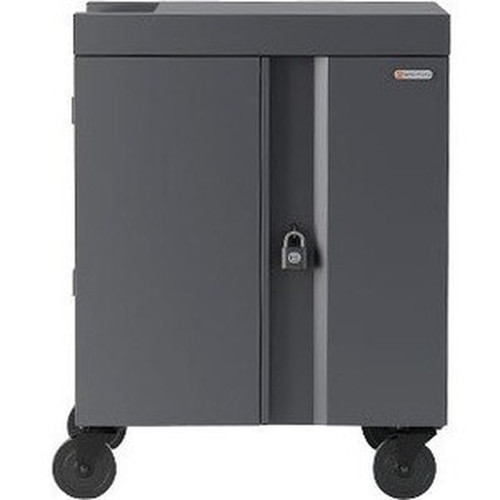 Bretford Pre-wired CUBE Cart - 2 Shelf - 5 127 mm Caster Size - Steel - 30 Width x 265 Depth x 375 Height - Arctic White - For TVC36USBC-AW