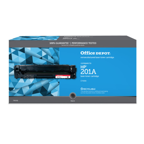 Office Depot Remanufactured Standard Yield Laser Toner Cartridge - Alternative for HP 201A (CF400A, CF253XM) - Black - 1 Each - 1500 (Fleet Network)