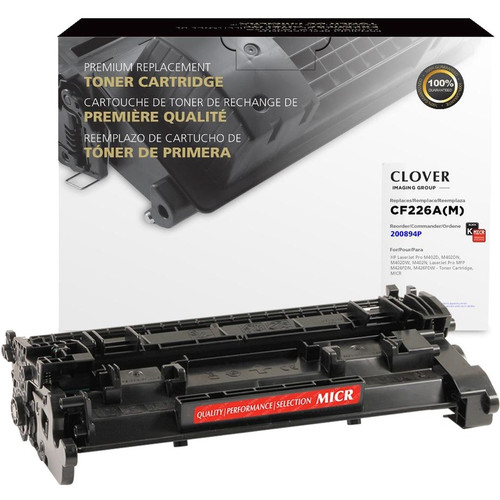 Clover Technologies Remanufactured MICR Laser Toner Cartridge - Alternative for HP (CF226A) - Black Pack - 3100 Pages (Fleet Network)