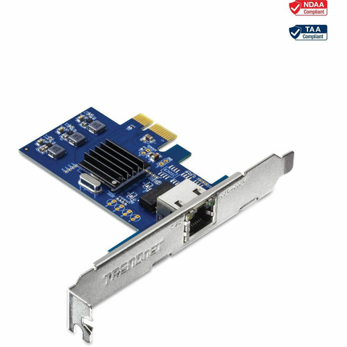 TRENDnet 2.5Gase-T PCIe Network Adapter; Standard and Low-Profile Brackets Included; Windows; Server; Linux and Vmware Esxi 6.X; 5.X; (Fleet Network)