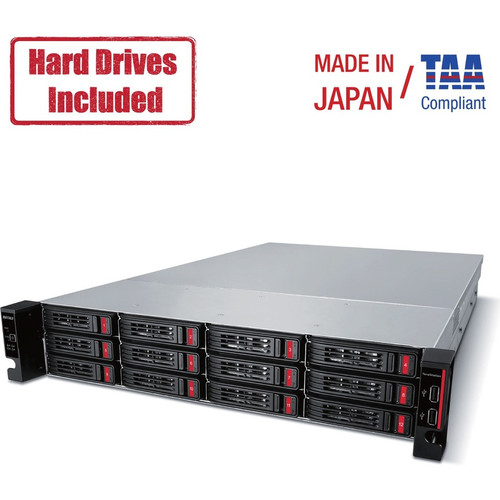 Buffalo TeraStation 51210RH Rackmount 48 TB NAS Hard Drives Included (4 x 12TB) - Annapurna Labs Alpine AL-314 Quad-core (4 Core) 1.70 (Fleet Network)