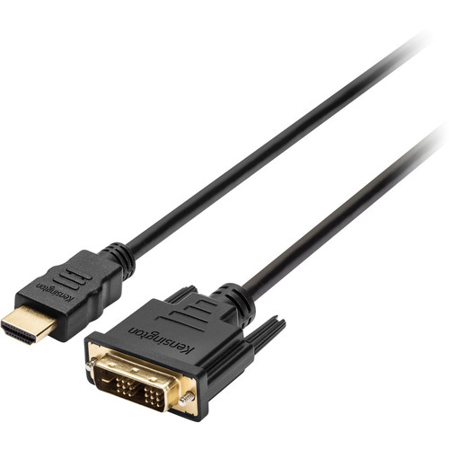 Kensington HDMI (M) to DVI-D (M) Passive Bi-Directional Cable, 6ft - 6 ft DVI-D/HDMI Video Cable for Video Device, Monitor, HDTV, LED (Fleet Network)