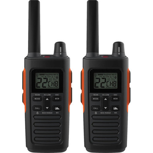 Cobra RX680 Rugged Waterproof Walkie Talkies Pair - 60 Radio Channels - Upto 200640 ft 61155072 mm - NOAA Weather Radio Built-in - RX680