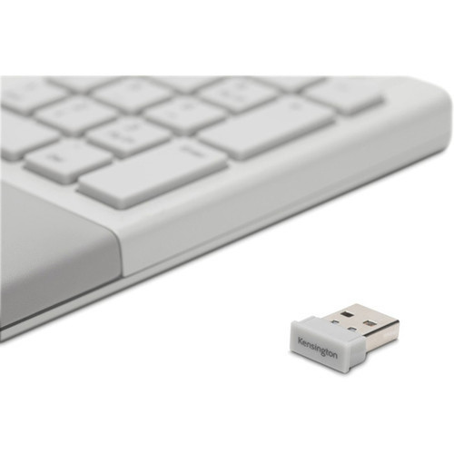 Kensington Pro Fit Ergo Wireless Keyboard and Mouse-Gray - USB Wireless BluetoothRF 40 Keyboard - Gray - USB Wireless BluetoothRF - K75407US