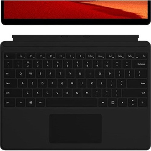 Microsoft Type Cover KeyboardCover Case Microsoft Surface Pro X Tablet - Black - Strain Resistant QJX-00001