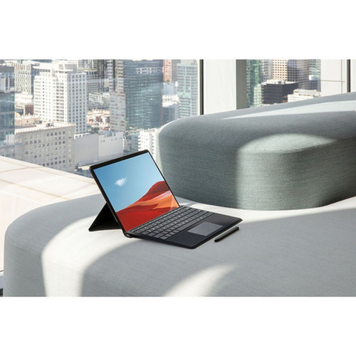 Microsoft Type Cover KeyboardCover Case Microsoft Surface Pro X Tablet - Black - Strain Resistant QJX-00001