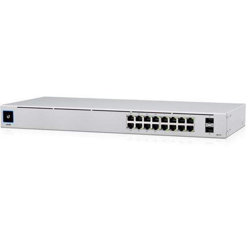 Ubiquiti UniFi 16-Port PoE Switch - 16 Ports - Manageable - 2 Layer Supported - Modular - 2 SFP Slots - Twisted Pair, Optical Fiber - (Fleet Network)