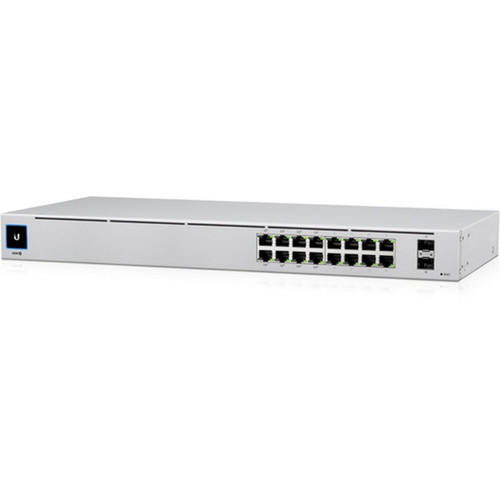 Ubiquiti UniFi 16-Port PoE Switch - 16 Ports - Manageable - 2 Layer Supported - Modular - 2 SFP Slots - Twisted Pair Optical Fiber - USW-16-POE