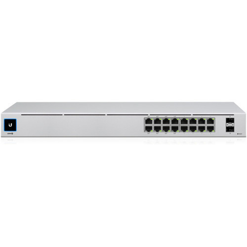 Ubiquiti UniFi 16-Port PoE Switch - 16 Ports - Manageable - 2 Layer Supported - Modular - 2 SFP Slots - Twisted Pair Optical Fiber - USW-16-POE