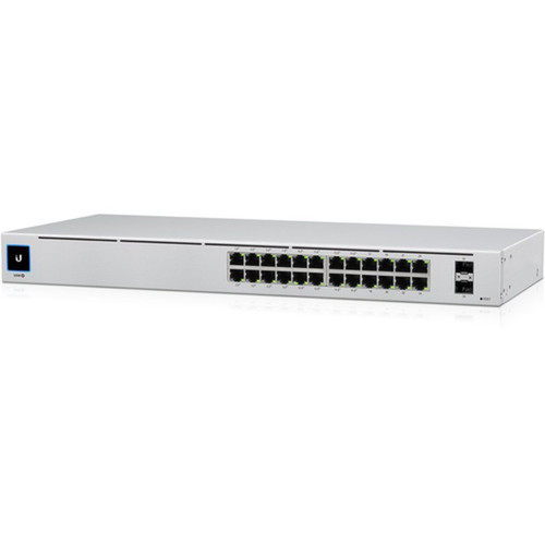 Ubiquiti USW-24-POE Ethernet Switch - 24 Ports - Manageable - 2 Layer Supported - Modular - 2 SFP Slots - Optical Fiber Twisted Pair USW-24-POE
