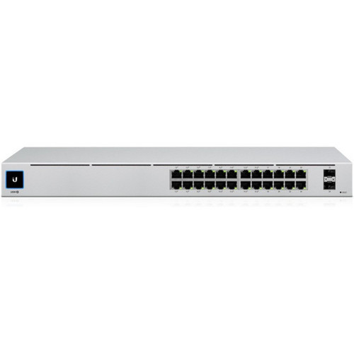 Ubiquiti USW-24-POE Ethernet Switch - 24 Ports - Manageable - 2 Layer Supported - Modular - 2 SFP Slots - Optical Fiber Twisted Pair USW-24-POE