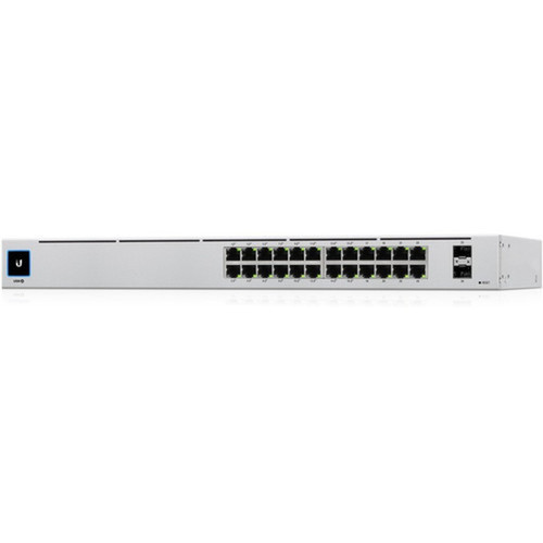 Ubiquiti USW-24-POE Ethernet Switch - 24 Ports - Manageable - 2 Layer Supported - Modular - 2 SFP Slots - Optical Fiber Twisted Pair USW-24-POE