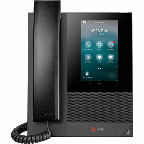 Poly CCX 400 IP Phone - Corded - Corded - Desktop - Black - VoIP - PoE Ports (Fleet Network)