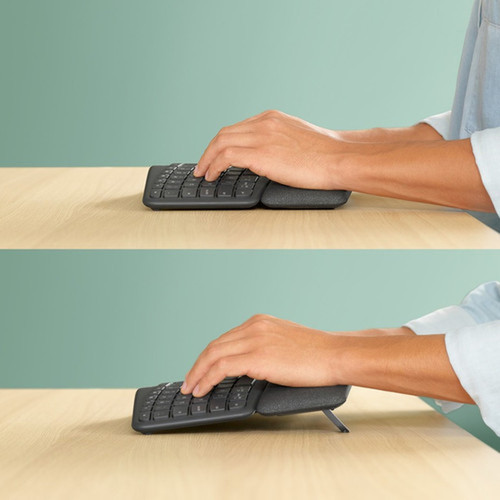 Logitech ERGO K860 Split Ergonomic Keyboard - Wireless Connectivity - BluetoothRF - 3281 ft 10000 mm - 240 GHz - USB Interface - 920-009166