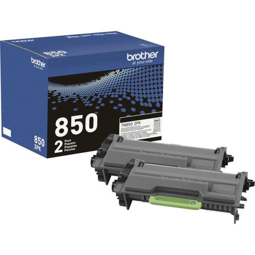 Brother TN-850 Original High Yield Laser Toner Cartridge - Twin-pack - Black - 2  Box - 8000 Pages Black Per Cartridge TN8502PK