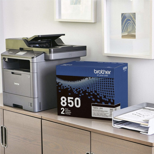 Brother TN-850 Original High Yield Laser Toner Cartridge - Twin-pack - Black - 2  Box - 8000 Pages Black Per Cartridge TN8502PK