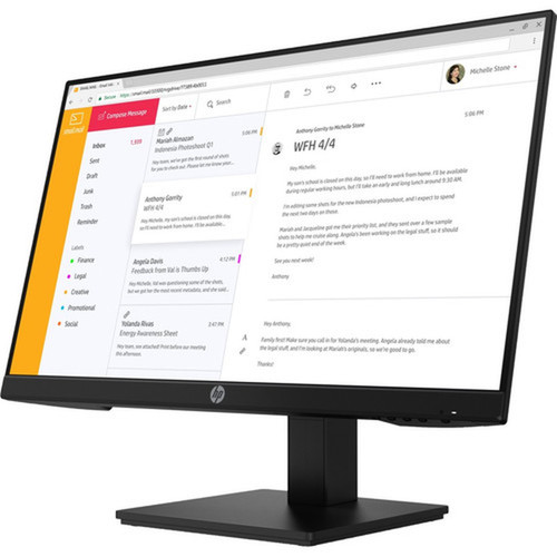 HP P24h G4 238 Full HD LCD Monitor - 169 - Black - 2400 60960 mm Class - In-plane Switching IPS Technology - 1920 x 1080 - - 9UJ13A8ABA