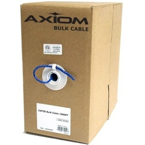 Axiom CAT5E 24AWG 4-Pair Solid Conductor 350MHz Bulk Cable Spool 1000FT (Orange) - 1000 ft Category 5e Network Cable for Network - 1 x (Fleet Network)