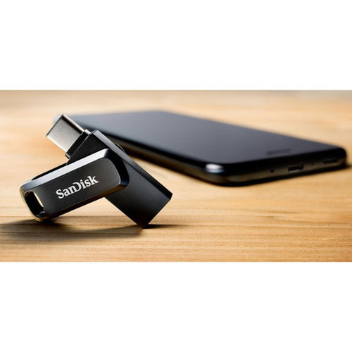 SanDisk Ultra Dual Drive Go USB Type-C - 128 GB - USB 31 Type C USB Type A - 150 MBs Read Speed - Black SDDDC3-128G-G46