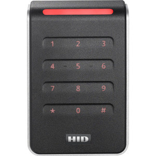 HID Signo 40k Card ReaderKeypad Access Device - Black Silver Door Indoor Outdoor - Key Code Proximity - 394 100 mm Operating 40KTKS-01-000000