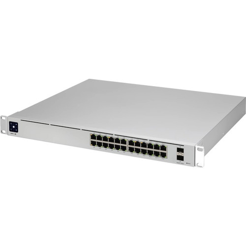 Ubiquiti USW-Pro-24 Ethernet Switch - 24 Ports - Manageable - 3 Layer Supported - Modular - 30 W Power Consumption - Optical Fiber, - (Fleet Network)