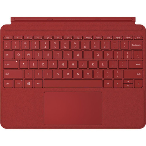 Microsoft Type Cover KeyboardCover Case Microsoft Surface Go 2 Surface Go Tablet - Poppy Red - Stain Resistant - Alcantara Body - x KCT-00061