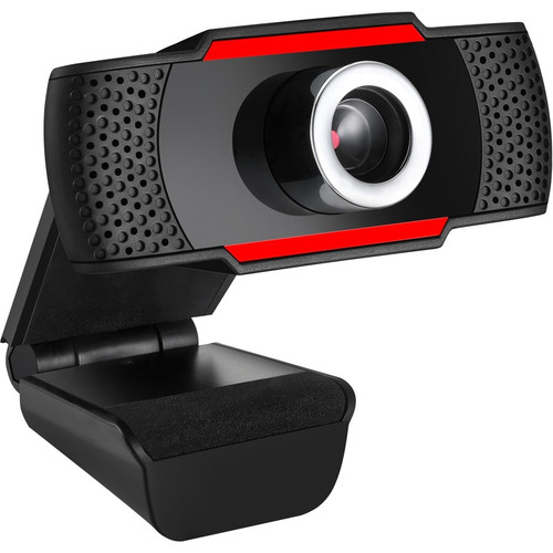 Adesso CyberTrack CyberTrack H3 Webcam - 1.3 Megapixel - 30 fps - Black, Red - USB 2.0 - 1280 x 720 Video - CMOS Sensor - Manual Focus (Fleet Network)