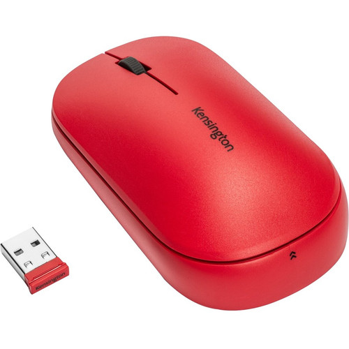 Kensington SureTrack Dual Wireless Mouse - Optical - Wireless - Bluetooth/Radio Frequency - 2.40 GHz - Red - 1 Pack - USB 2.0 - 4000 - (Fleet Network)