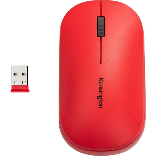 Kensington SureTrack Dual Wireless Mouse - Optical - Wireless - BluetoothRadio Frequency - 240 GHz - Red - 1 Pack - USB 20 - 4000 - K75352WW