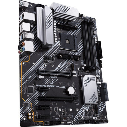Asus Prime B550-PLUS Desktop Motherboard - AMD B550 Chipset - Socket AM4 - ATX - 128 GB DDR4 SDRAM Maximum RAM - DIMM UDIMM - 4 x - - PRIME B550-PLUS