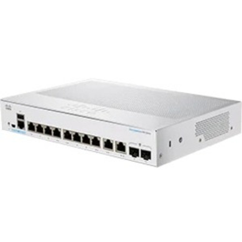 Cisco 350 CBS350-8T-E-2G Ethernet Switch - 10 Ports - Manageable - Gigabit Ethernet - 1000Base-T, 1000Base-X - 2 Layer Supported - - 2 (Fleet Network)