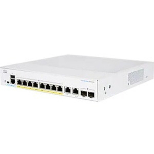 Cisco 350 CBS350-8P-2G Ethernet Switch - 10 Ports - Manageable - 2 Layer Supported - Modular - 2 SFP Slots - 1795 W Power Consumption CBS350-8P-2G-NA