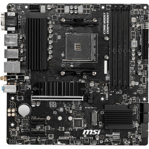 MSI B550M PRO-VDH WIFI Desktop Motherboard - AMD B550 Chipset - Socket AM4 - Micro ATX - 128 GB DDR4 SDRAM Maximum RAM - DIMM UDIMM - B550MPVDHWIFI