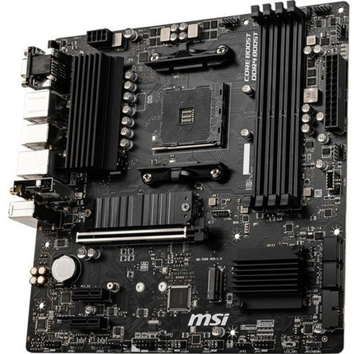 MSI B550M PRO-VDH WIFI Desktop Motherboard - AMD B550 Chipset - Socket AM4 - Micro ATX - 128 GB DDR4 SDRAM Maximum RAM - DIMM UDIMM - B550MPVDHWIFI