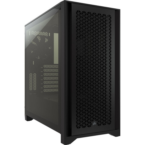 Corsair 4000D AIRFLOW Tempered Glass Mid-Tower ATX Case - Black - Mid-tower - Black - Steel, Tempered Glass, Plastic - 4 x Bay - 2 x x (Fleet Network)