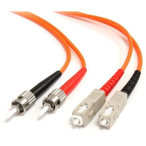 StarTechcom_1m_Fiber_Optic_Cable_-_Multimode_Duplex_625125_-_LSZH_-_ST_SC_-_OM1_-_ST_to_SC_Fiber_Patch_Cable_-_ST_Male_-_SC_Male_-_FIBSTSC1