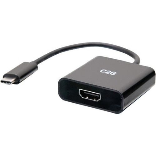 C2G 4K USB C to HDMI Adapter - 1 x Type C USB Male - 1 x HDMI Digital AudioVideo Female - 3840 x 2160 Supported - Black C2G54459