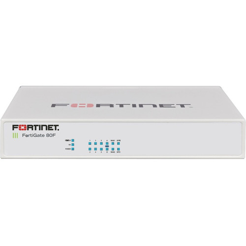 Fortinet FortiGate FG-80F Network Security/Firewall Appliance - 8 Port - 1000Base-T, 1000Base-X - Gigabit Ethernet - 1.25 GB/s - AES - (Fleet Network)