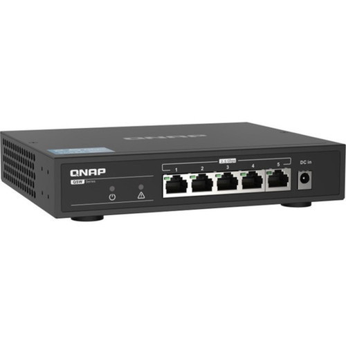 QNAP QSW-1105-5T Ethernet Switch - 5 Ports - 2 Layer Supported - 12 W Power Consumption - Twisted Pair - Desktop QSW-1105-5T-US