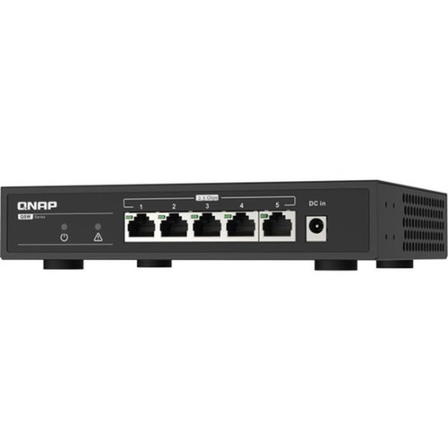 QNAP QSW-1105-5T Ethernet Switch - 5 Ports - 2 Layer Supported - 12 W Power Consumption - Twisted Pair - Desktop QSW-1105-5T-US