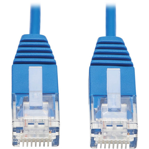 Tripp Lite N200-UR6N-BL Cat6 Ultra-Slim Ethernet Cable (RJ45 M/M), Blue, 6 in. - 6" Category 6 Network Cable for Network Device, Rack (Fleet Network)